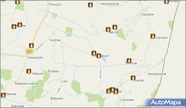 mapa Kościaszyn, Kościaszyn na mapie Targeo