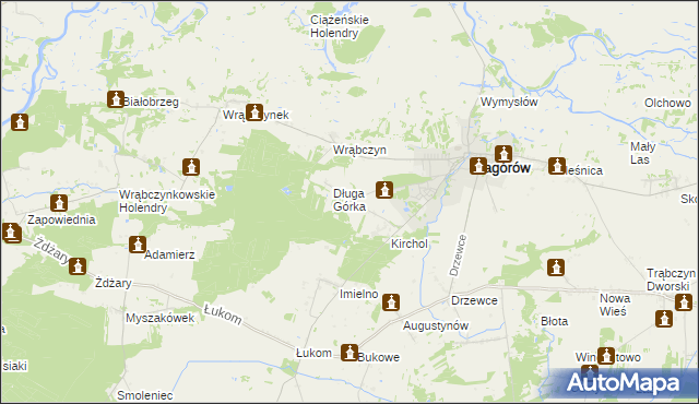 mapa Kościołków, Kościołków na mapie Targeo