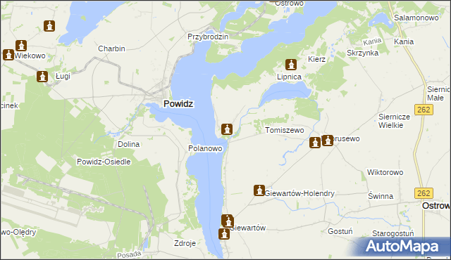 mapa Kosewo gmina Ostrowite, Kosewo gmina Ostrowite na mapie Targeo