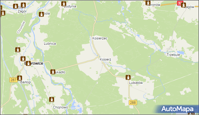 mapa Kosierz, Kosierz na mapie Targeo