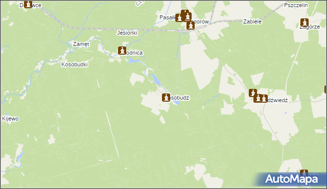 mapa Kosobudz, Kosobudz na mapie Targeo