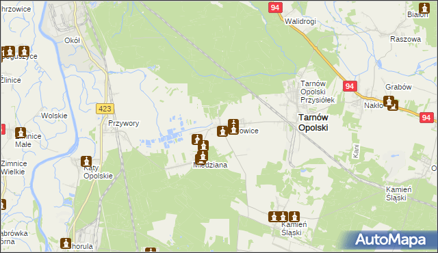 mapa Kosorowice, Kosorowice na mapie Targeo