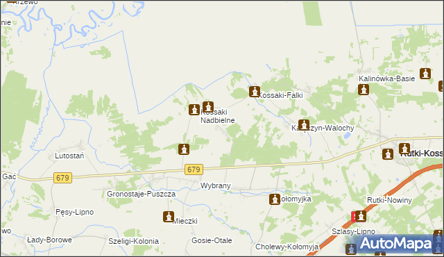 mapa Kossaki-Ostatki, Kossaki-Ostatki na mapie Targeo