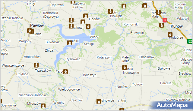 mapa Kotarszyn, Kotarszyn na mapie Targeo