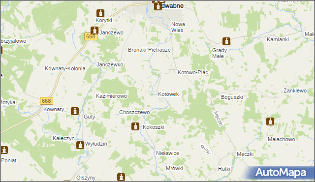 mapa Kotówek, Kotówek na mapie Targeo