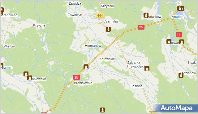 mapa Kotowskie, Kotowskie na mapie Targeo