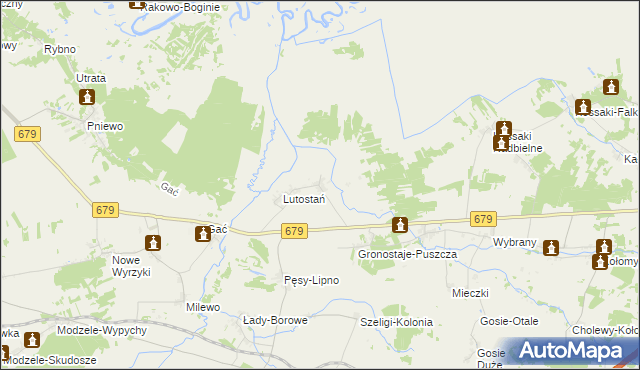 mapa Koty gmina Łomża, Koty gmina Łomża na mapie Targeo