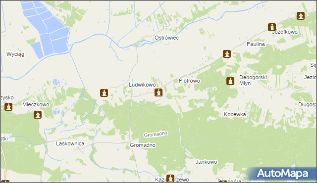 mapa Kowalewko gmina Kcynia, Kowalewko gmina Kcynia na mapie Targeo