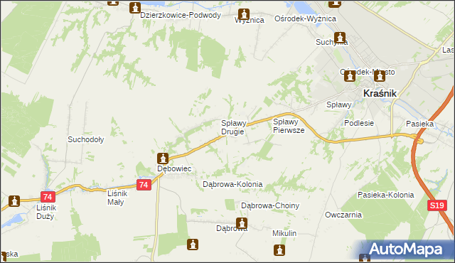 mapa Kowalin, Kowalin na mapie Targeo