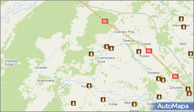 mapa Kramkówka Duża, Kramkówka Duża na mapie Targeo