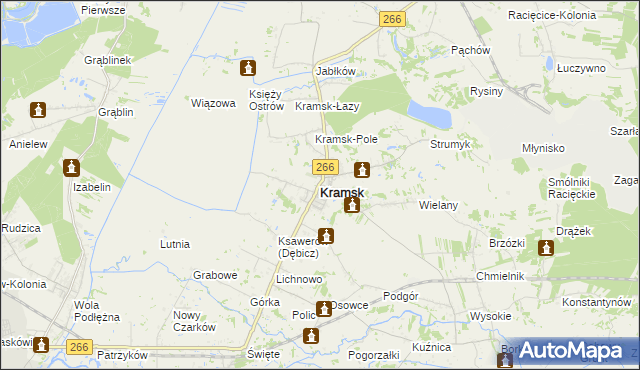 mapa Kramsk, Kramsk na mapie Targeo