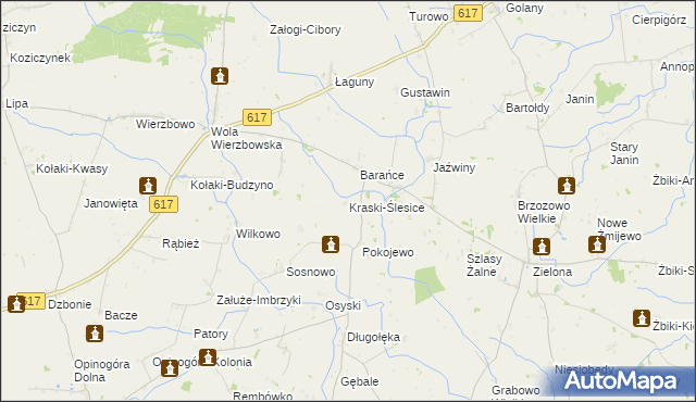 mapa Kraski-Ślesice, Kraski-Ślesice na mapie Targeo