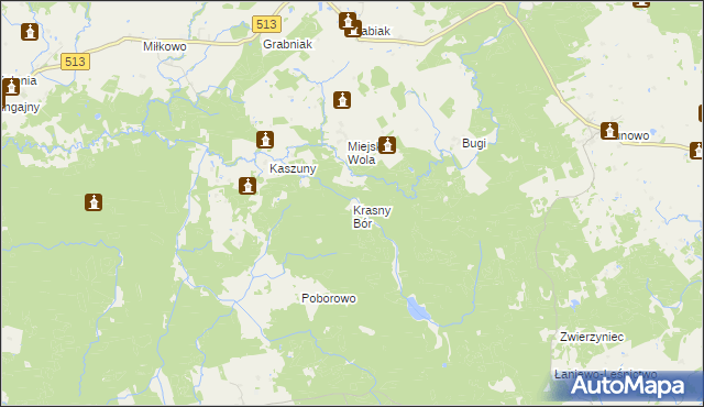 mapa Krasny Bór, Krasny Bór na mapie Targeo