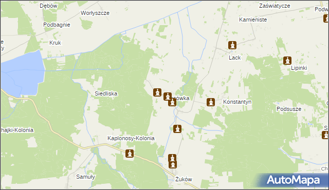 mapa Krasówka gmina Włodawa, Krasówka gmina Włodawa na mapie Targeo