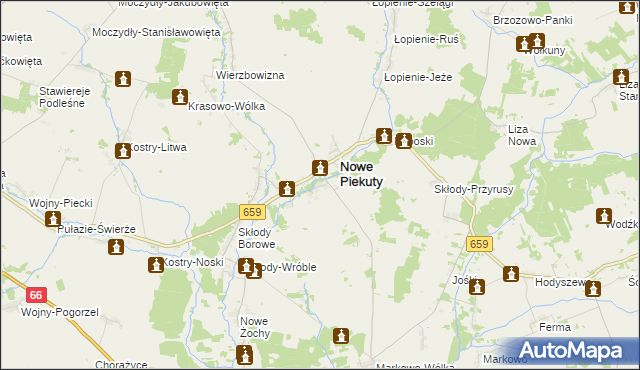 mapa Krasowo Wielkie, Krasowo Wielkie na mapie Targeo