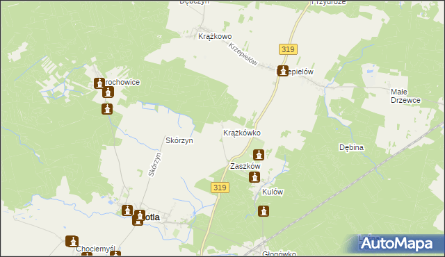 mapa Krążkówko, Krążkówko na mapie Targeo