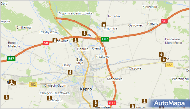 mapa Krążkowy, Krążkowy na mapie Targeo