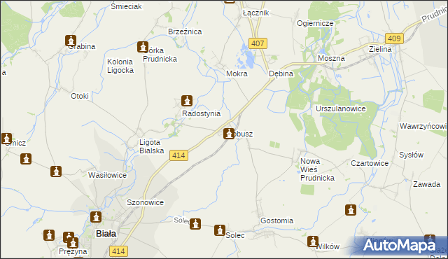 mapa Krobusz, Krobusz na mapie Targeo