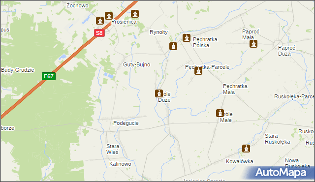 mapa Króle Duże, Króle Duże na mapie Targeo