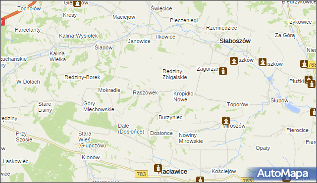 mapa Kropidło, Kropidło na mapie Targeo