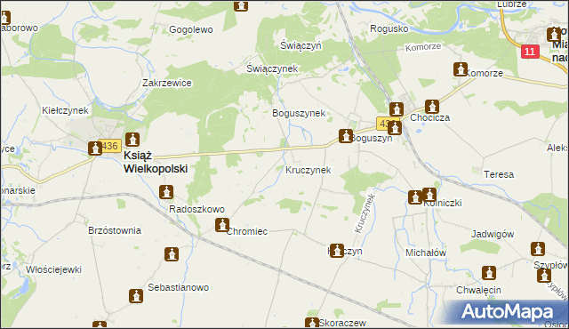 mapa Kruczynek, Kruczynek na mapie Targeo