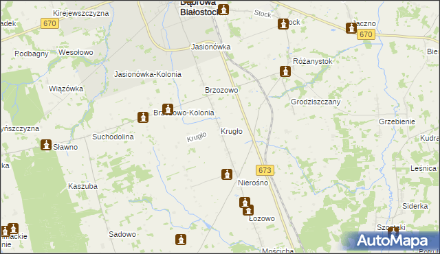 mapa Krugło, Krugło na mapie Targeo