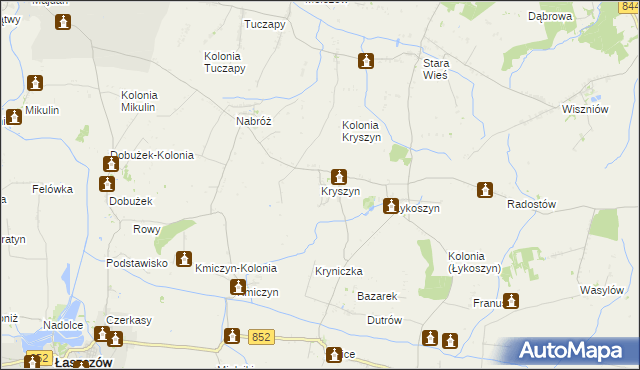 mapa Kryszyn, Kryszyn na mapie Targeo