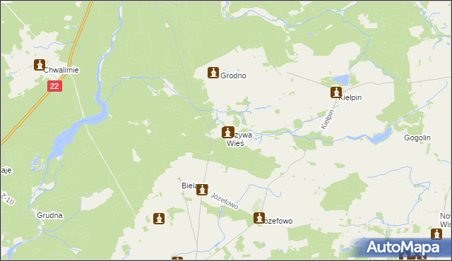 mapa Krzywa Wieś, Krzywa Wieś na mapie Targeo