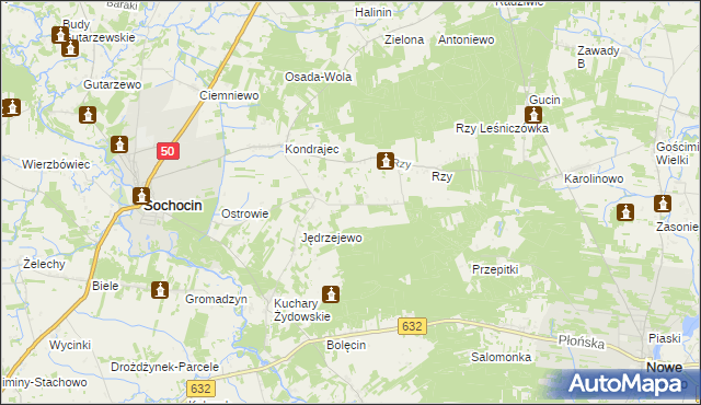 mapa Kuchary Królewskie, Kuchary Królewskie na mapie Targeo