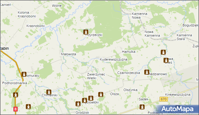 mapa Kuderewszczyzna, Kuderewszczyzna na mapie Targeo