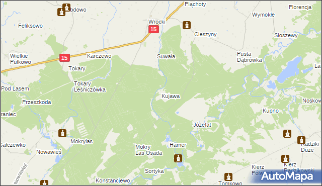 mapa Kujawa gmina Golub-Dobrzyń, Kujawa gmina Golub-Dobrzyń na mapie Targeo