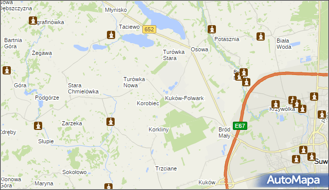 mapa Kuków-Folwark, Kuków-Folwark na mapie Targeo