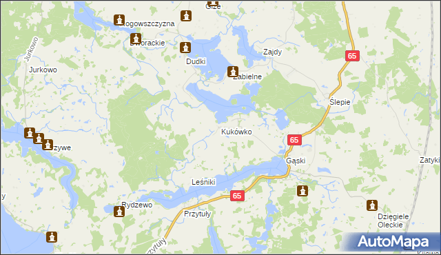 mapa Kukówko, Kukówko na mapie Targeo