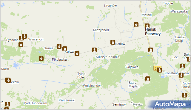 mapa Kulczyn-Kolonia, Kulczyn-Kolonia na mapie Targeo