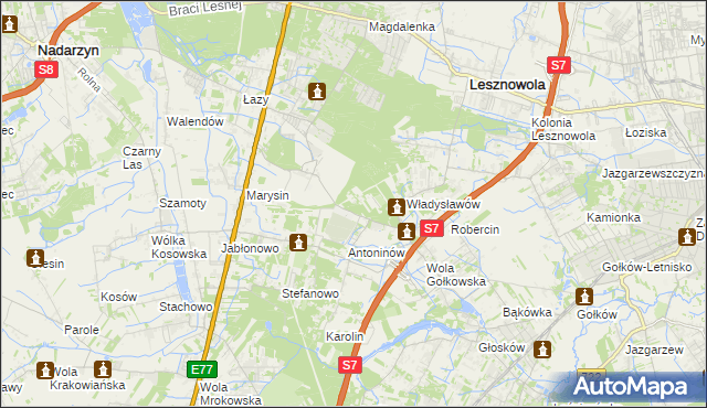 mapa Kuleszówka, Kuleszówka na mapie Targeo