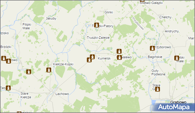 mapa Kumelsk, Kumelsk na mapie Targeo