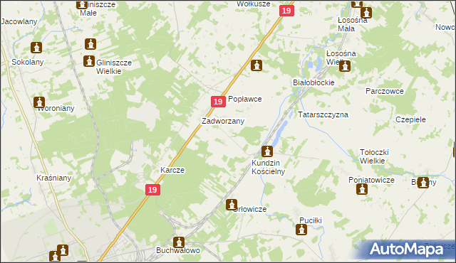 mapa Kundzin, Kundzin na mapie Targeo