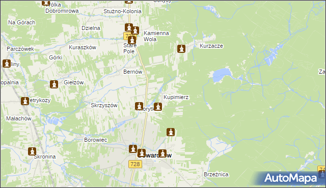 mapa Kupimierz, Kupimierz na mapie Targeo