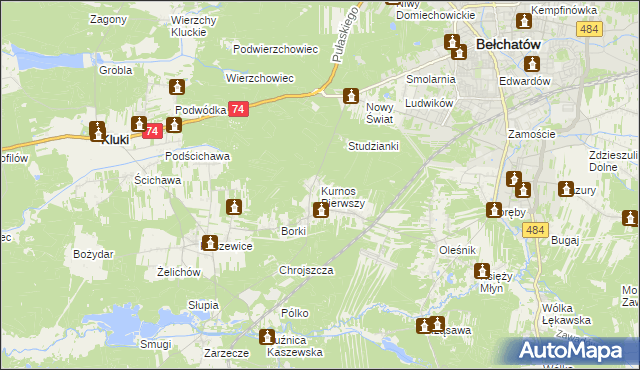 mapa Kurnos Pierwszy, Kurnos Pierwszy na mapie Targeo