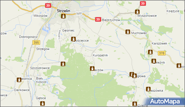 mapa Kuropatnik, Kuropatnik na mapie Targeo