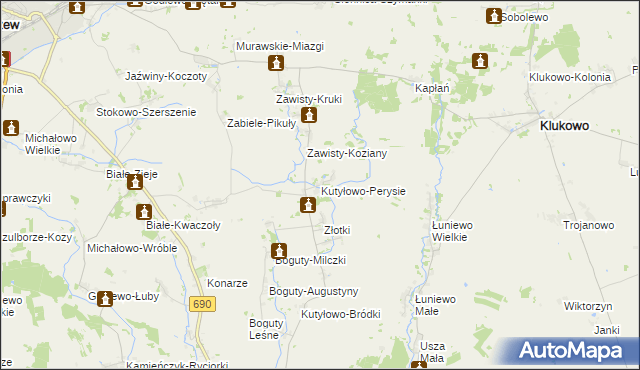 mapa Kutyłowo-Perysie, Kutyłowo-Perysie na mapie Targeo