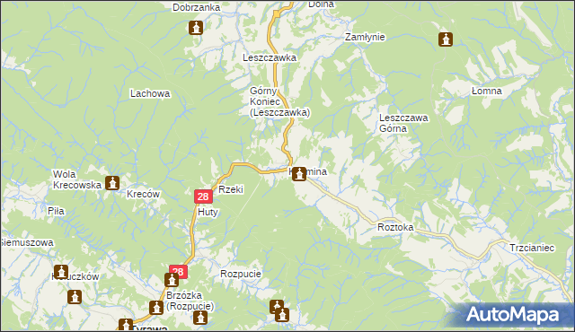 mapa Kuźmina, Kuźmina na mapie Targeo