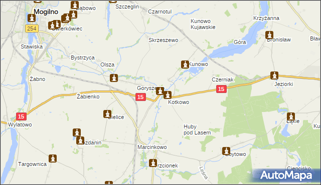 mapa Kwieciszewo, Kwieciszewo na mapie Targeo