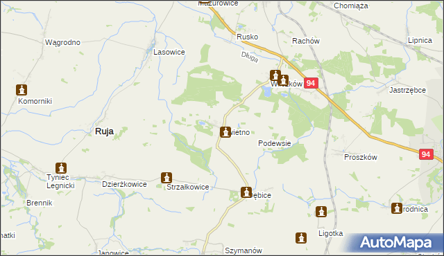 mapa Kwietno, Kwietno na mapie Targeo