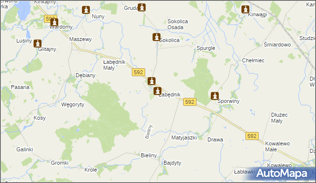 mapa Łabędnik, Łabędnik na mapie Targeo