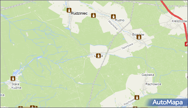 mapa Łącza, Łącza na mapie Targeo