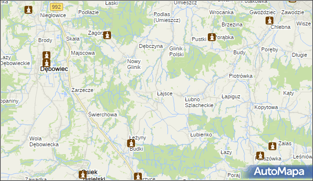 mapa Łajsce, Łajsce na mapie Targeo