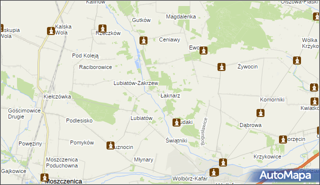 mapa Łaknarz, Łaknarz na mapie Targeo