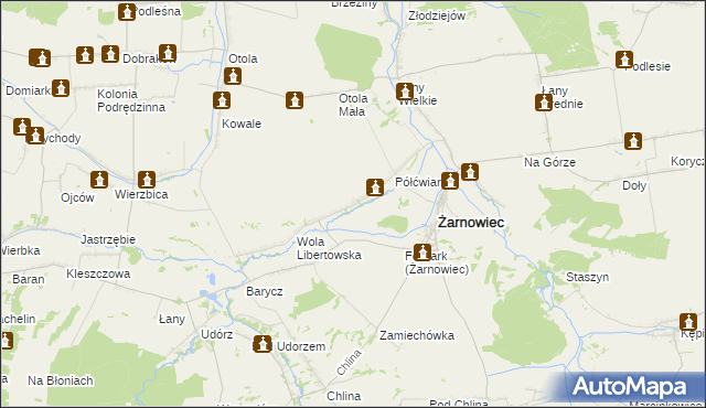 mapa Łany Małe, Łany Małe na mapie Targeo