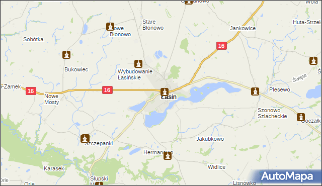 mapa Łasin, Łasin na mapie Targeo